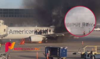Avión de American Airlines se incendia en aeropuerto de Denver