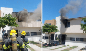 Incendio en fraccionamiento Jade moviliza a cuerpos de emergencia en Ixtapa