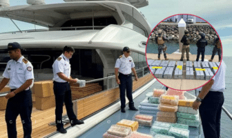 Capturan en Costa Rica a tres mexicanos con 840 kilos de cocaína ocultos en un yate de lujo