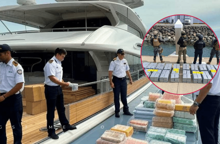 Capturan en Costa Rica a tres mexicanos con 840 kilos de cocaína ocultos en un yate de lujo