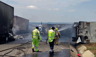 Grave accidente en la Autopista a Los Altos