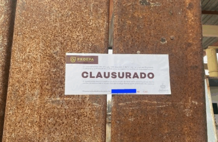 Clausura PROEPA cuatro establecimientos en Jalisco por incumplir normativas ambientales