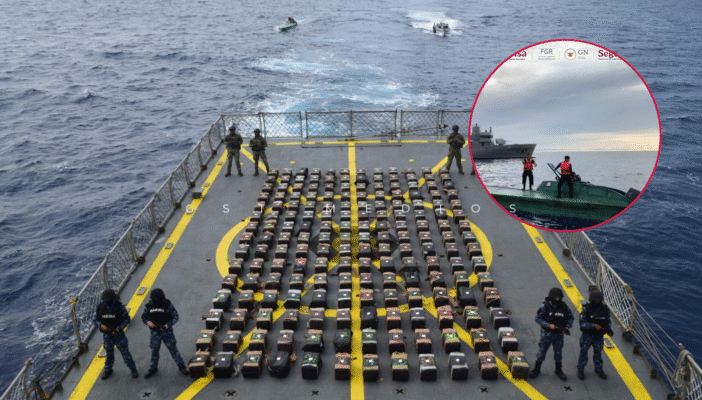 Marina asegura más de 3.5 toneladas de droga en embarcación semisumergible frente a las costas de Guerrero
