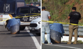 Localizan restos humanos dentro de un tambo en autopista Tepic-Mazatlán