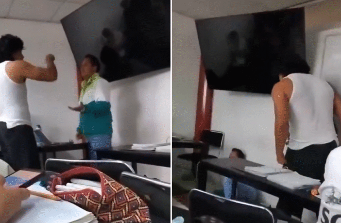 Estudiante golpea a maestro por presunto acoso escolar en universidad de Hidalgo