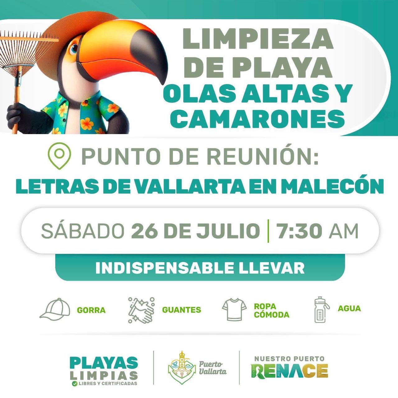 Este sábado habrá limpieza de playas en Olas Altas y Camarones