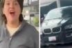 Conductora de BMW agrede a un ciclista tras percance vehicular en Puebla
