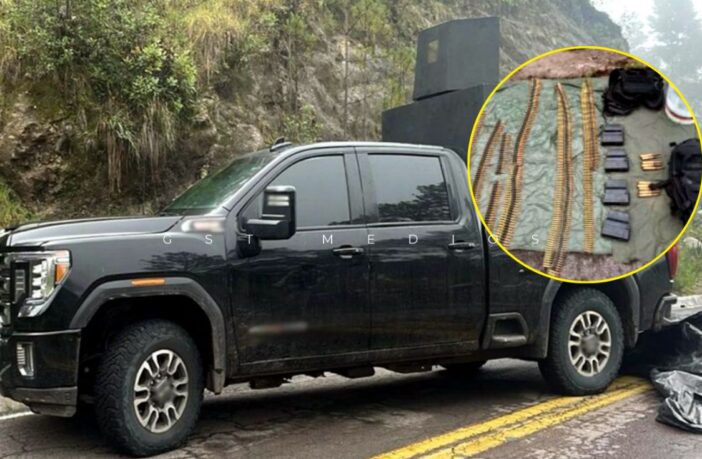 Aseguran vehículo monstruo con blindaje en Durango