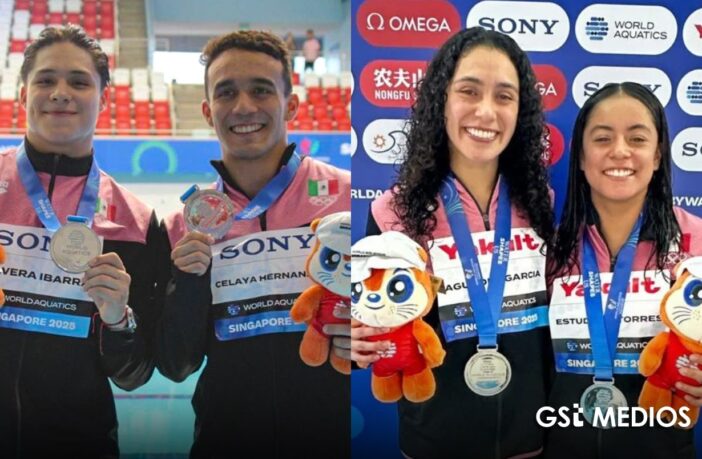 Clavadistas mexicanos se cuelgan medalla de plata en el Campeonato Mundial de Deportes Acuáticos