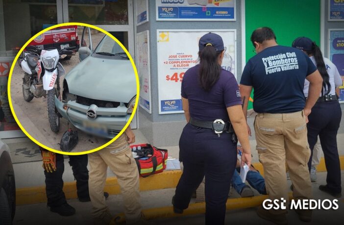 Noticias de Puerto Vallarta | NotiespacioPV | Motociclista resulta lesionado tras accidente vial en Lomas del Coapinole