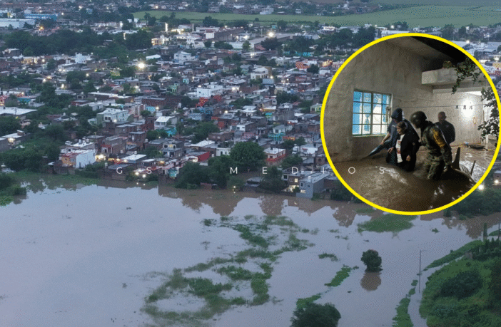 Río San Pedro y Acaponeta provocan inundaciones en varias colonias