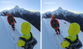 Selfie mortal: turista muere tras resbalar en el Monte Nama, China