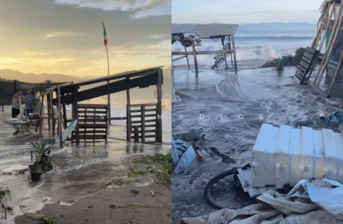 Campamento Tortuguero Boca de Tomates sufre daños por el fuerte oleaje tras el paso de “Priscilla”