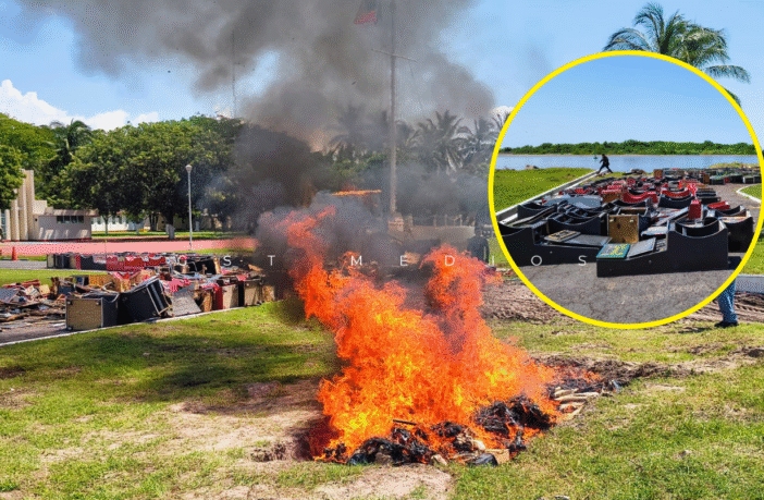 Nayarit: Destruyen más de 51 kilos de narcóticos y 135 máquinas tragamonedas