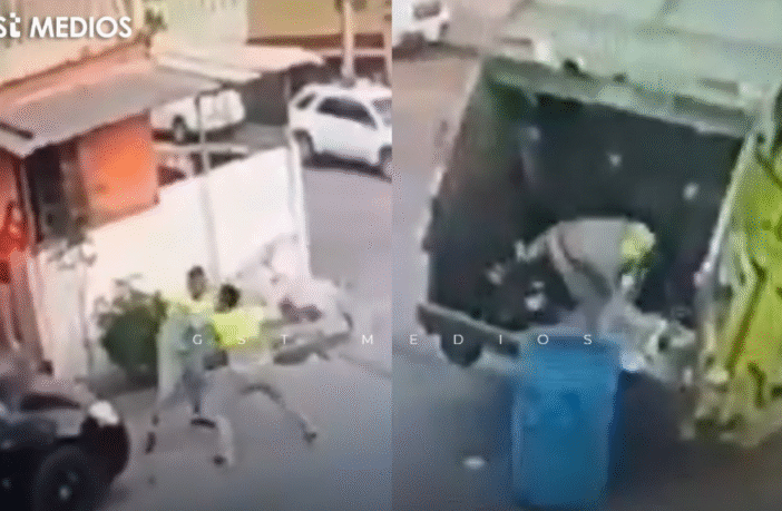 Monterrey: Captan a recolectores de basura peleándose a golpes