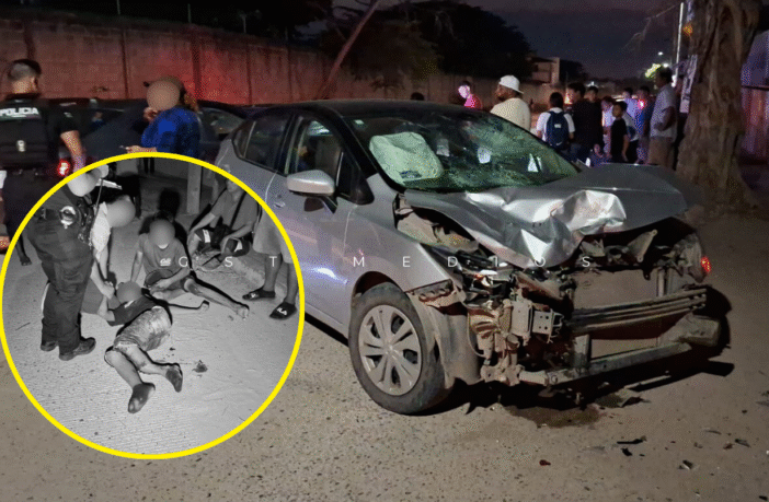 Grave accidente en la colonia Volcanes deja dos menores lesionados