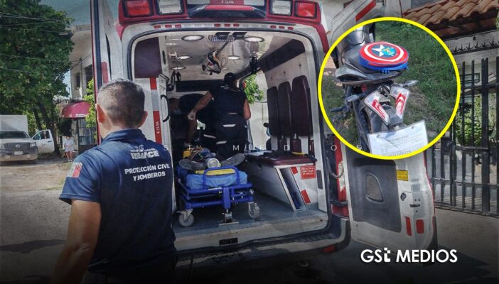 Menor de edad gravemente lesionado tras accidente de moto