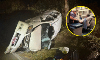 Volcadura en carretera 200 deja un lesionado en tramo cercano a Pedro Moreno