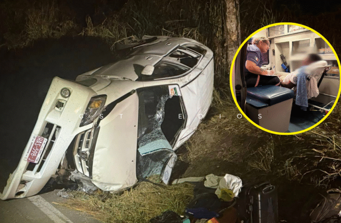 Volcadura en carretera 200 deja un lesionado en tramo cercano a Pedro Moreno