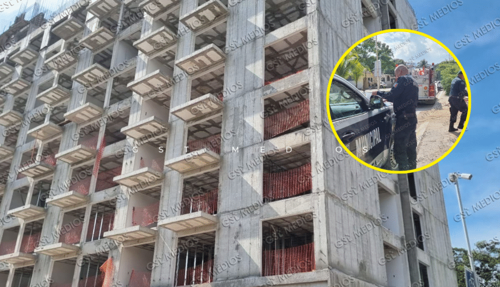 Cae obrero del 8vo piso de un edificio y pierde la vida al instante
