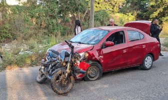Motociclista atropella peatón en avenida México