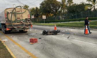 Motociclista murió tras chocar con pipa en Bucerías