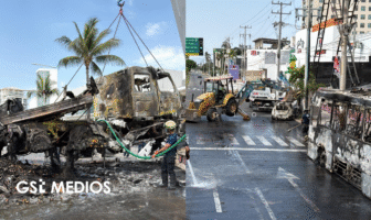 Notiespacio PV | Protección Civil lleva a cabo la remoción de unidades incendiadas