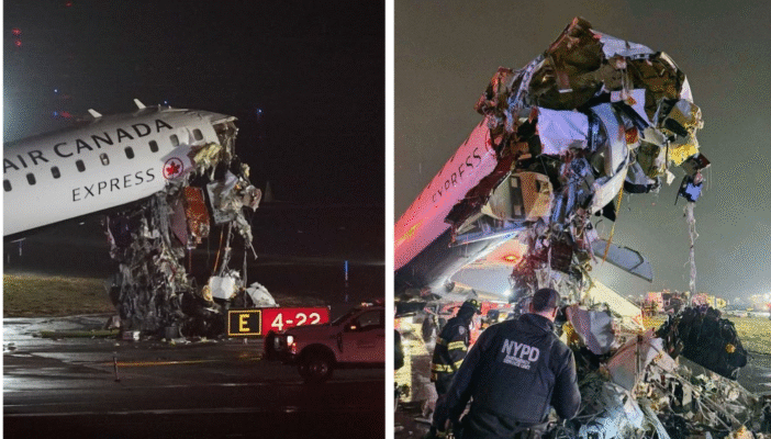 Avión de Air Canada choca con camión de Bomberos en Aeropuerto de NYC