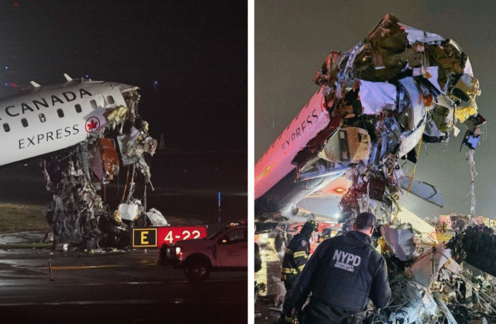 Avión de Air Canada choca con camión de Bomberos en Aeropuerto de NYC