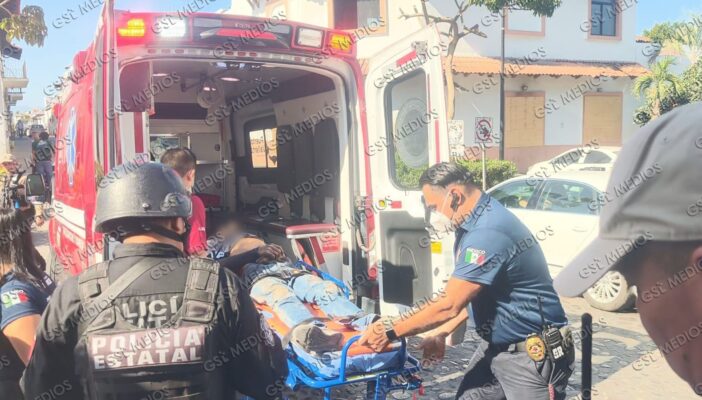 Un lesionado con arma blanca en el centro de Puerto Vallarta