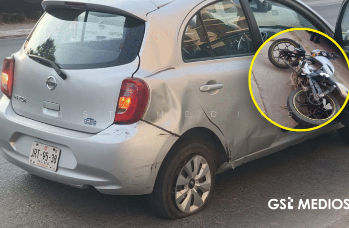 Notiespacio PV | Motociclista resulta lesionado tras accidente en avenida México
