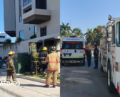 Corto circuito provoca incendio en medidores de edificio recién inaugurado 