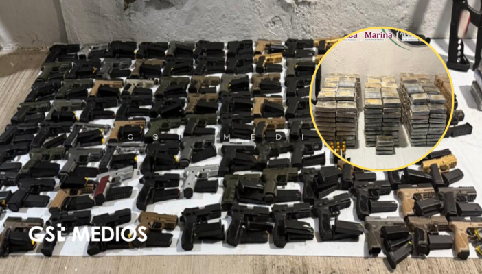 Decomisan 151 armas y casi 700 kilos de droga en Chiapas