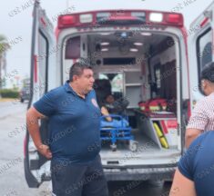Motociclista resulta lesionado tras derrapar en la avenida Medina Ascencio