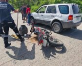 Motociclista resulta con fracturas tras choque en la colonia Progreso