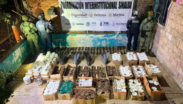 Decomisan 550 artefactos explosivos en Sinaloa durante operativo de seguridad