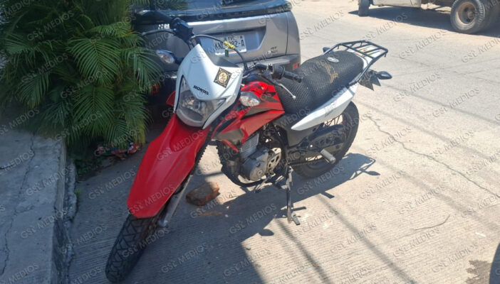 Recuperan motocicleta con reporte de robo en en la colonia Villa de Guadalupe