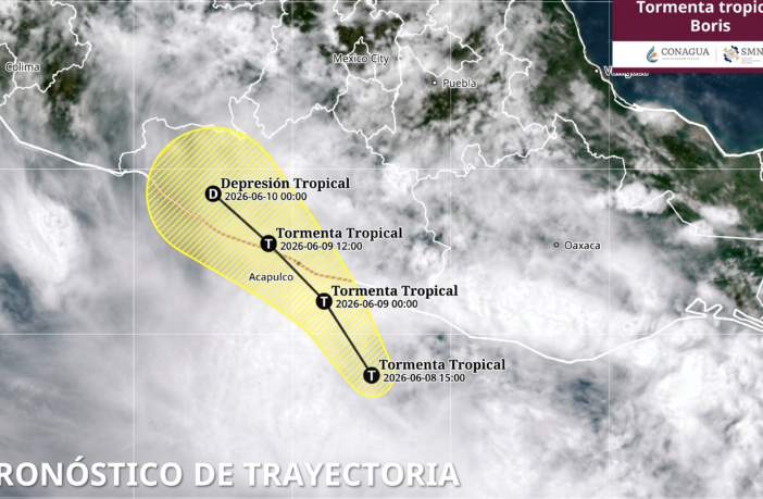 Tormenta tropical "Boris" retrasa impacto; prevén que toque tierra el martes