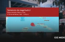 Sismo magnitud 6.1 en Cuba se percibe en Cancún