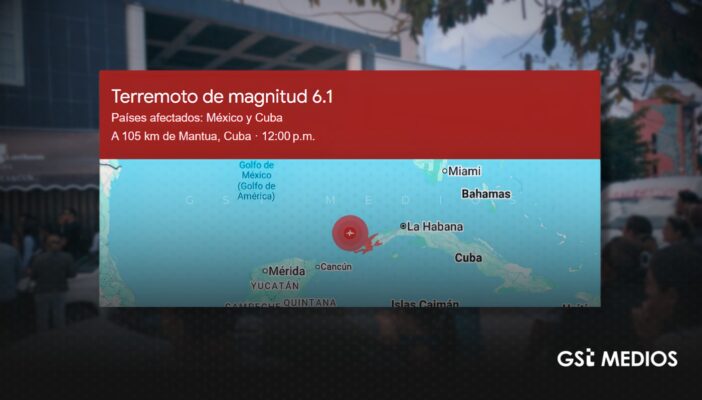 Sismo magnitud 6.1 en Cuba se percibe en Cancún