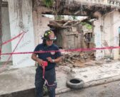 Colapso de vivienda abandonada moviliza a cuerpos de emergencia; no se reportan lesionados