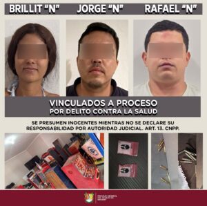 Vinculan a proceso a tres personas por delitos contra la salud en Nayarit