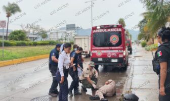 Motociclista lesionado tras derrapar frente al hotel Buenaventura