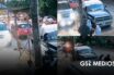 Camioneta invade banqueta y familia se salva por segundos en Veracruz