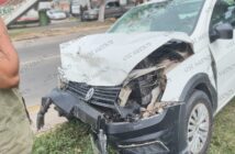Brutal impacto entre dos vehículos a la altura del Puente de 'Los Milagros'