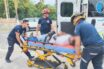 Motociclista repartidor con fractura expuesta tras percance en Vallarta
