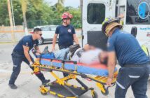 Motociclista repartidor con fractura expuesta tras percance en Vallarta