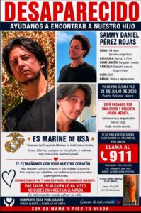 Buscan a Sammy Daniel Pérez Rojas, veterano de los Marines desaparecido en Puerto Vallarta
