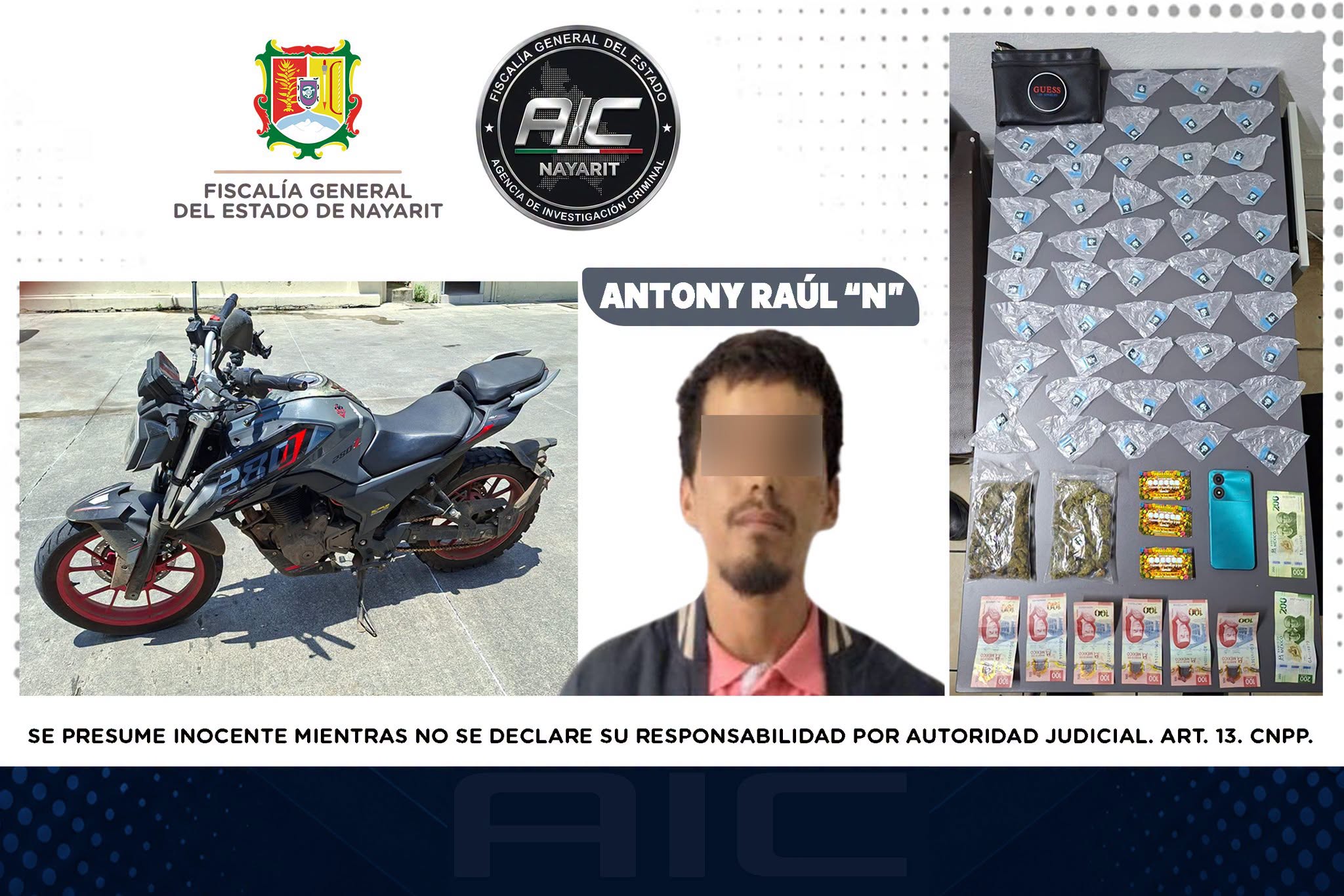 Iba a exceso de velocidad y terminó detenido con presunta droga en Tepic