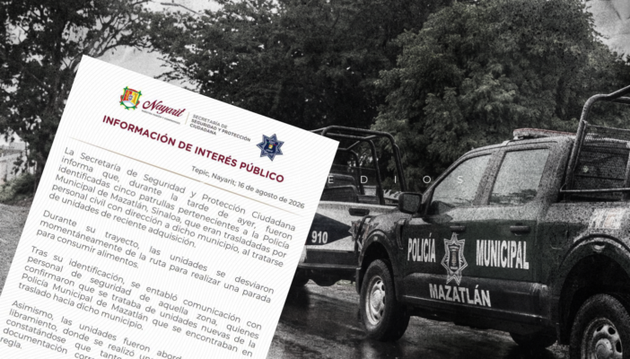 Patrullas de Mazatlán terminan por error en San Cayetano, Tepic